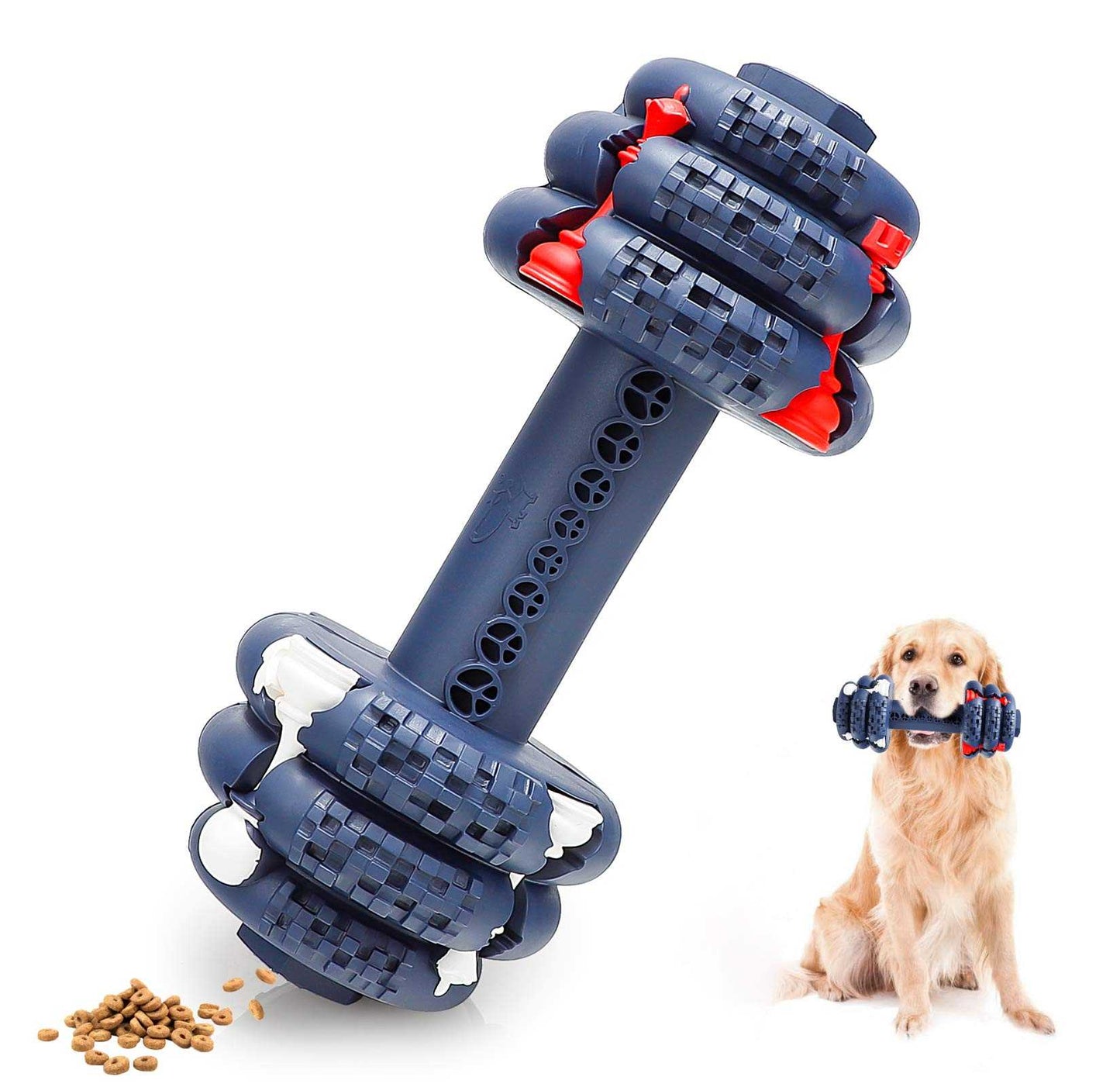 Dumbell shaped shaped Dog Teeth Cleaning Fun Chew Toy
